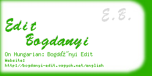 edit bogdanyi business card